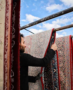خشک کردن قالی در قالیشویی باقرشهر 